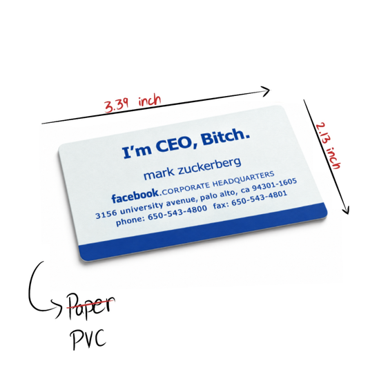 mark Zuckerberg business card - the social network | customisable