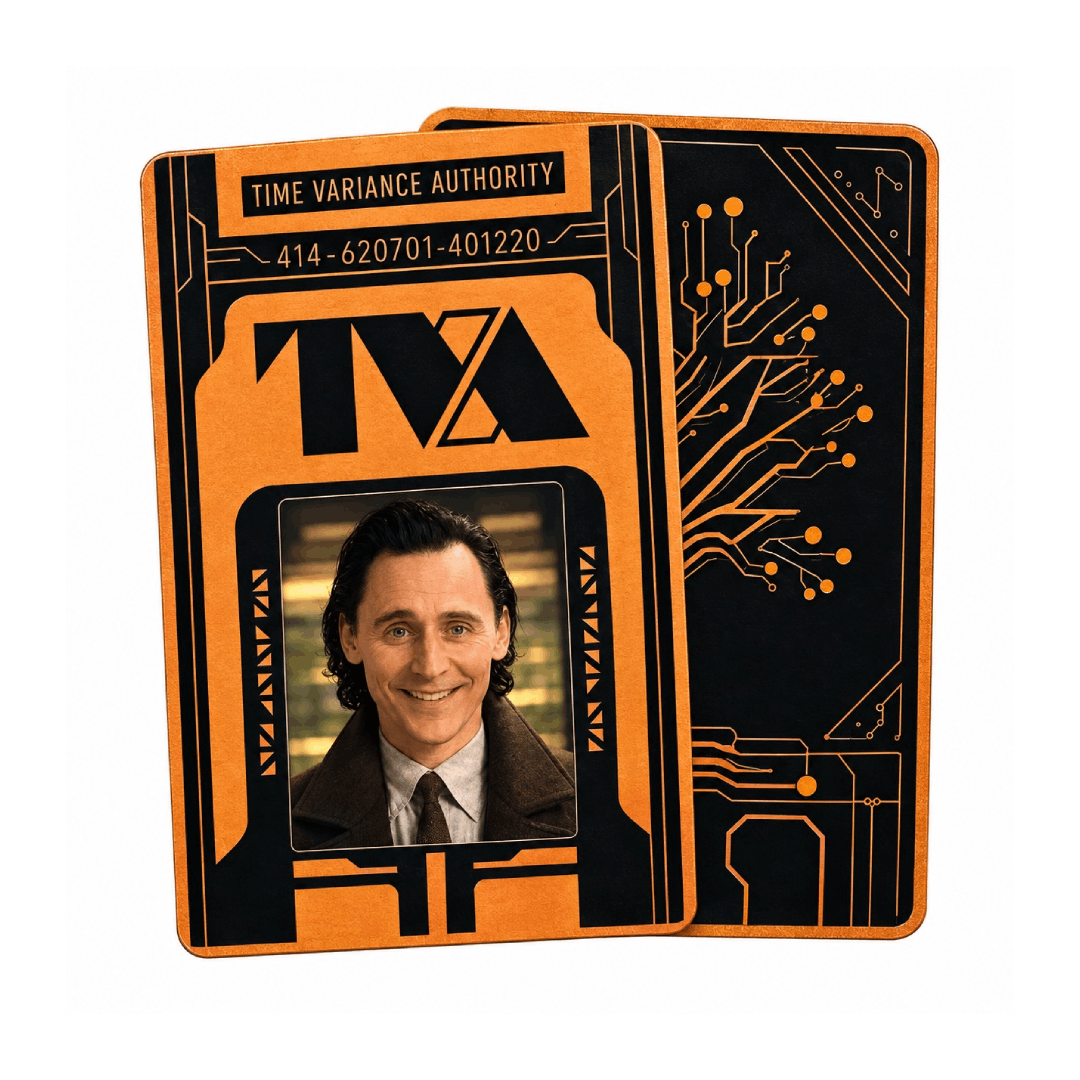 time variance authority card - loki | marvel | customisable