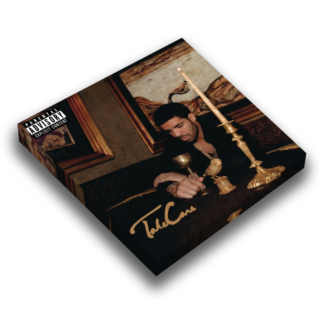 take care - drake wooden canvas