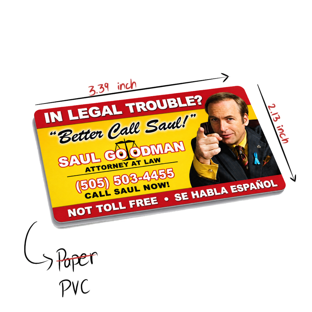 saul goodman business card - breaking bad
