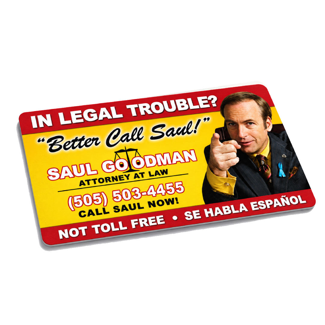 saul goodman business card - breaking bad