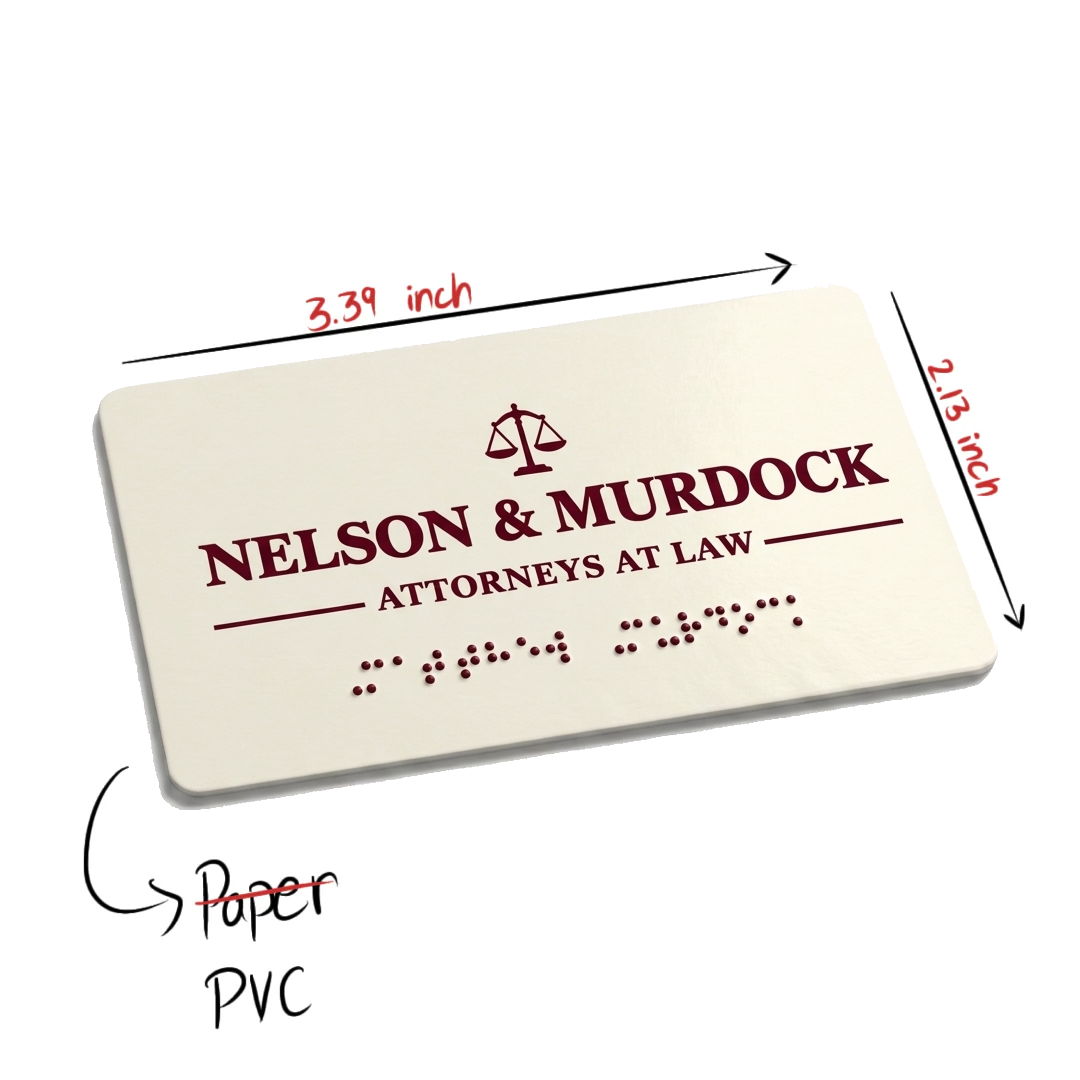 nelson murdock business card - daredevil | marvel