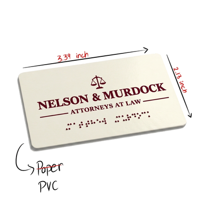 nelson murdock business card - daredevil | marvel