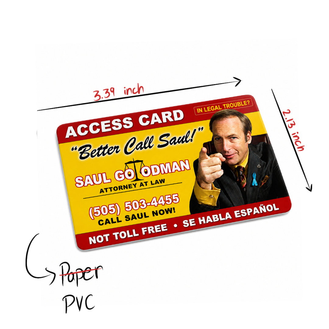 saul goodman business card - breaking bad