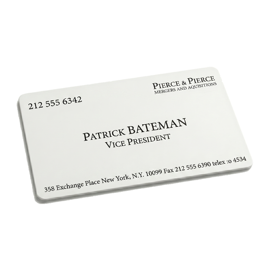 patrick bateman business card - american psycho