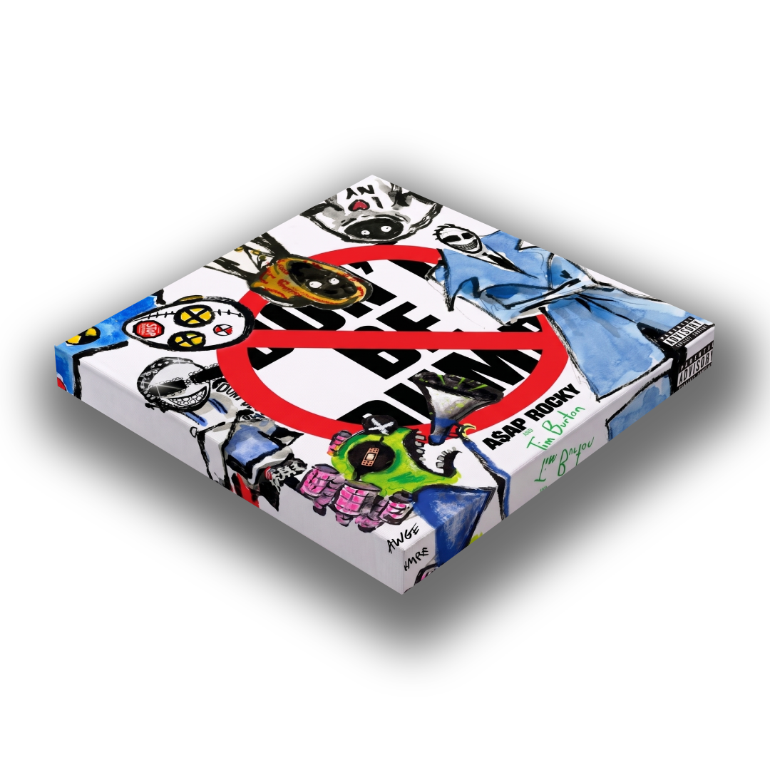 dont be dumb - asap rocky wooden canvas