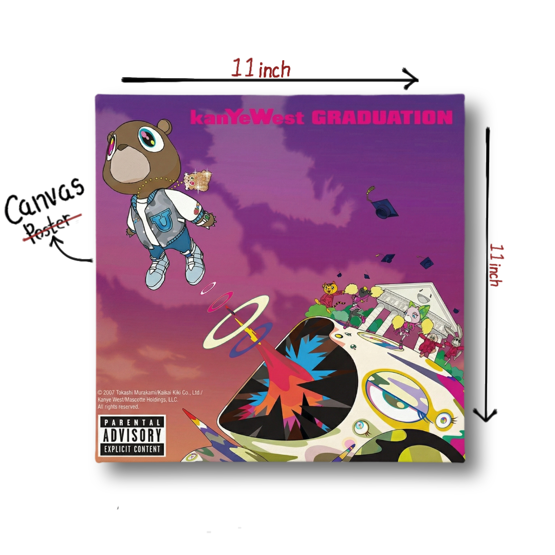 graduation - kanye west wooden canvas