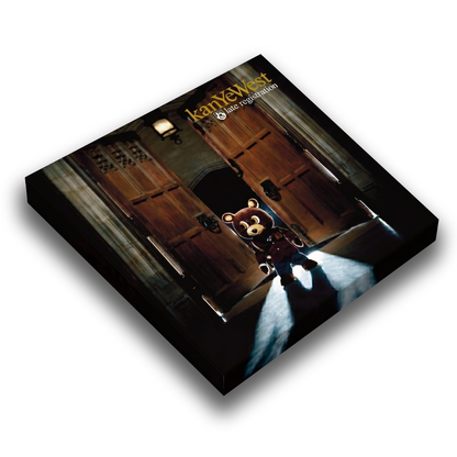 late registration - kanye west wooden canvas