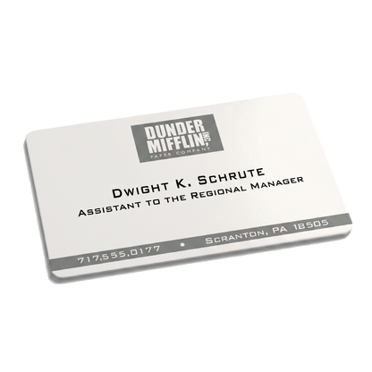 dwight schrute business card - the office