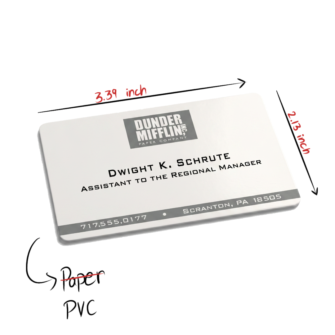 dwight schrute business card - the office