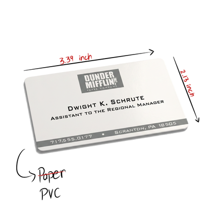dwight schrute business card - the office