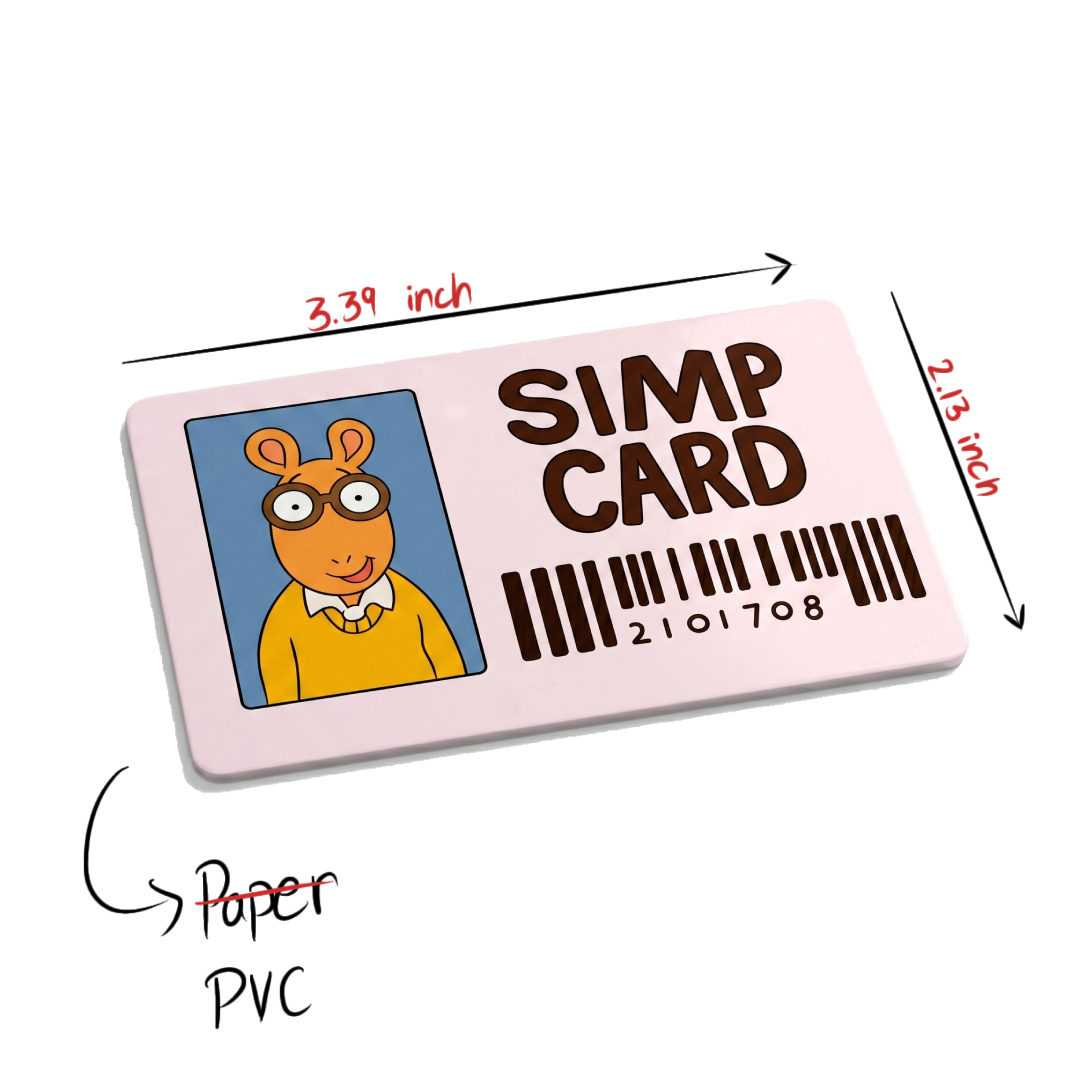 simp card - arthur read | customisable