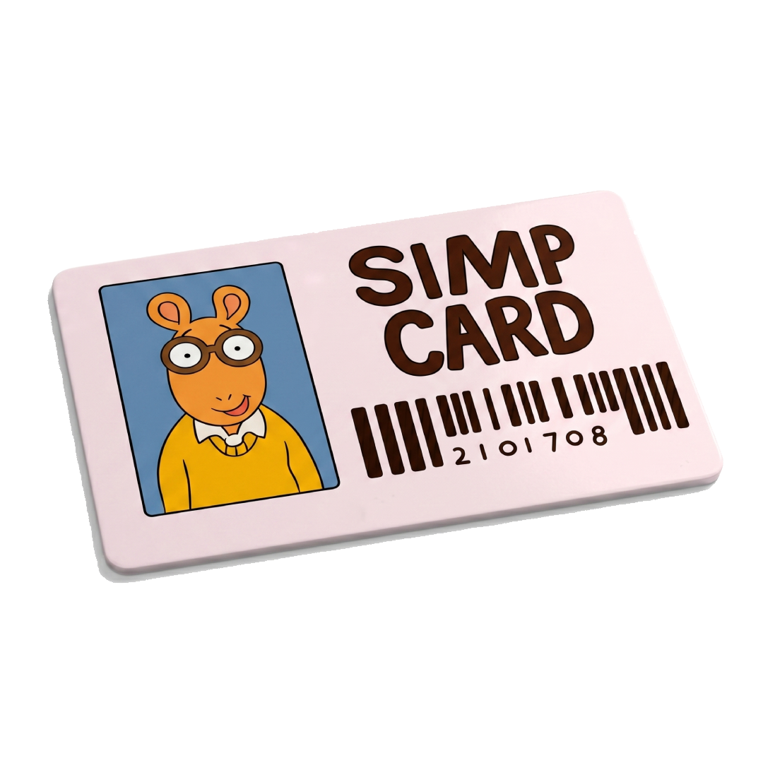 simp card - arthur read | customisable