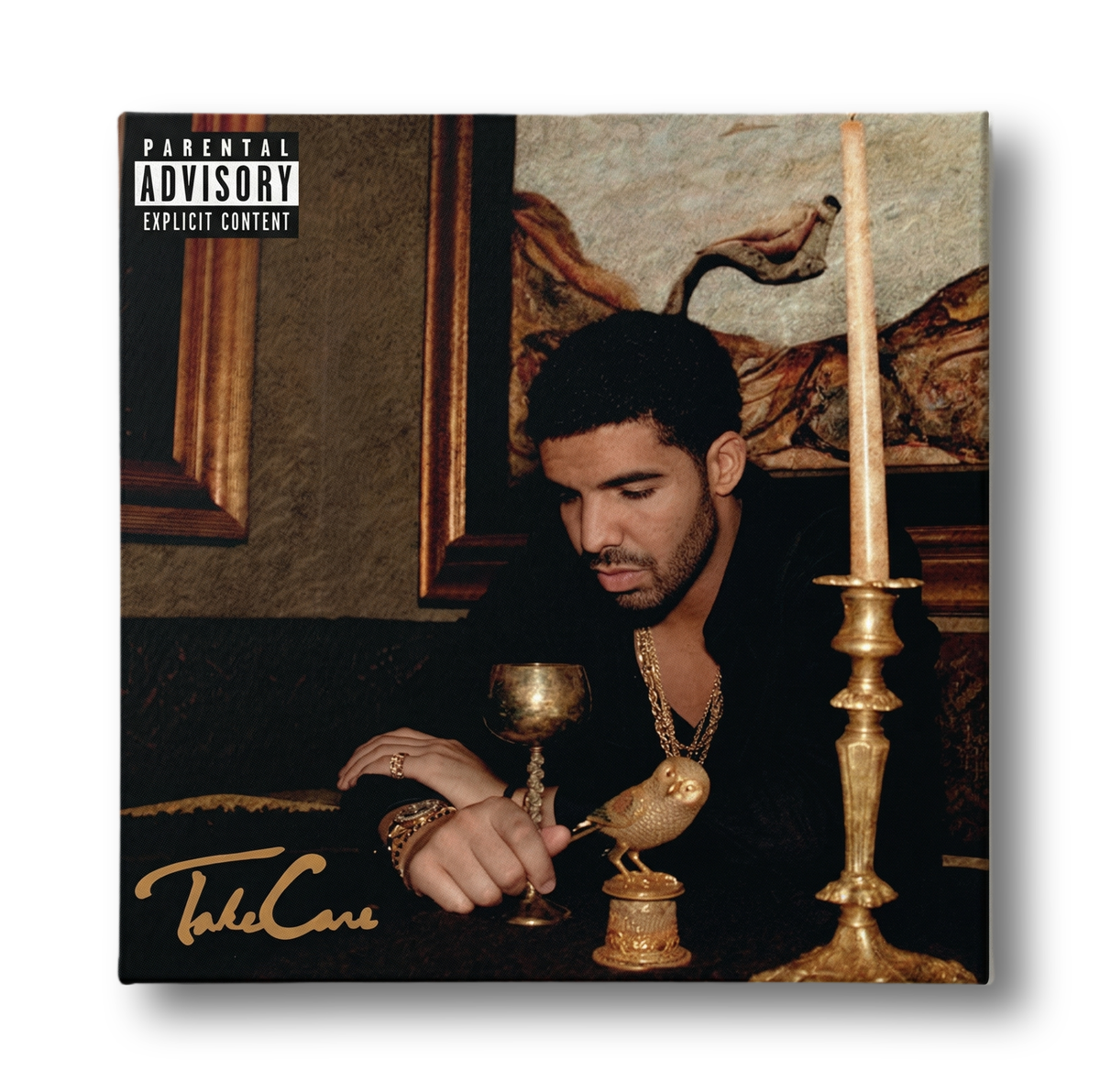 take care - drake wooden canvas