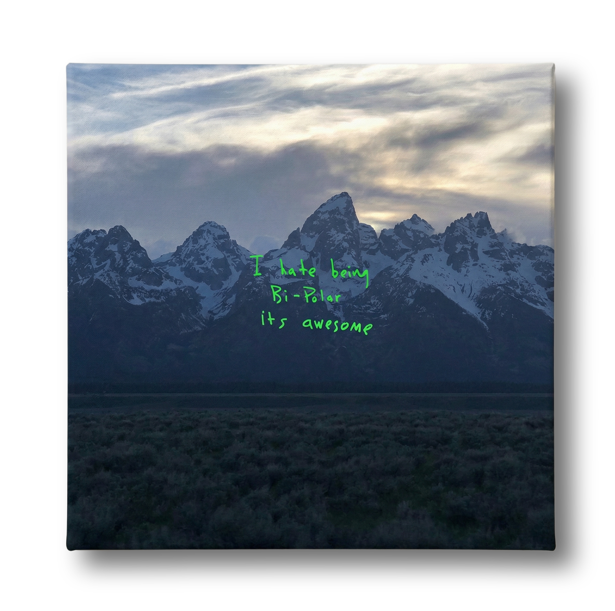 ye - kanye west wooden canvas
